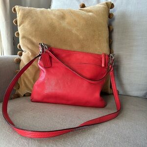 Coach Red Leather Crossbody Bag